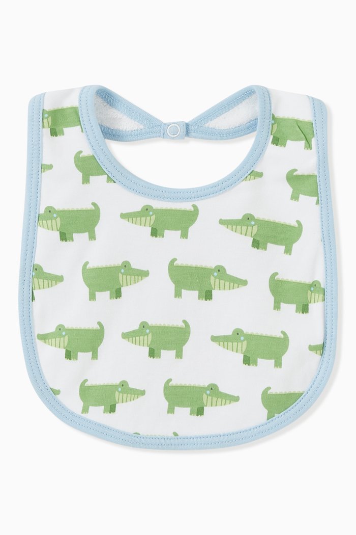 

Alligator Bib in Pima Cotton, Blue