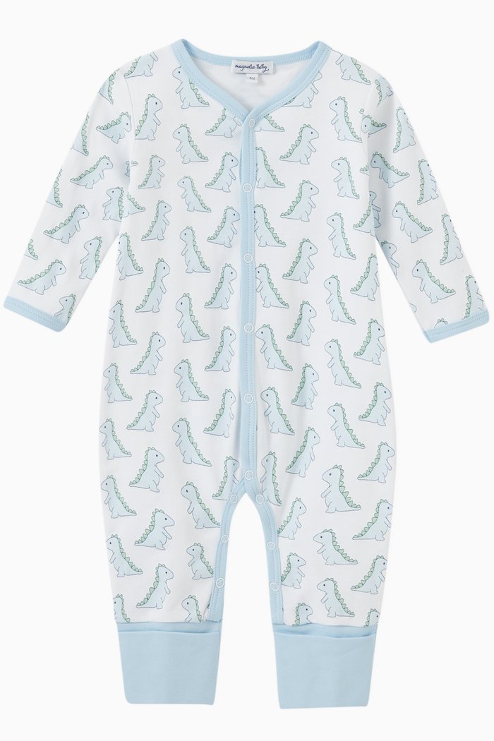 

Dinosaur Playsuit in Pima Cotton, Blue
