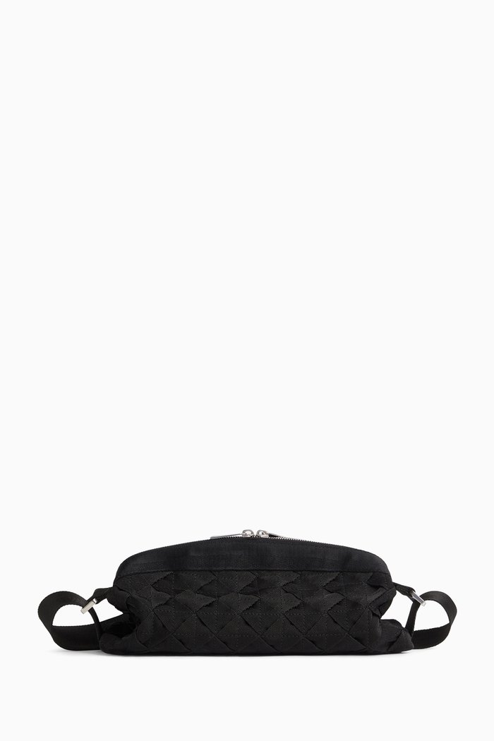 

Webbing Belt Bag in Intrecciato Nylon, Black