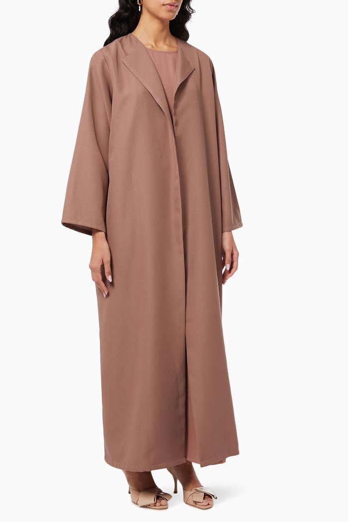 

Long Sleeve Abaya Set, Rose gold