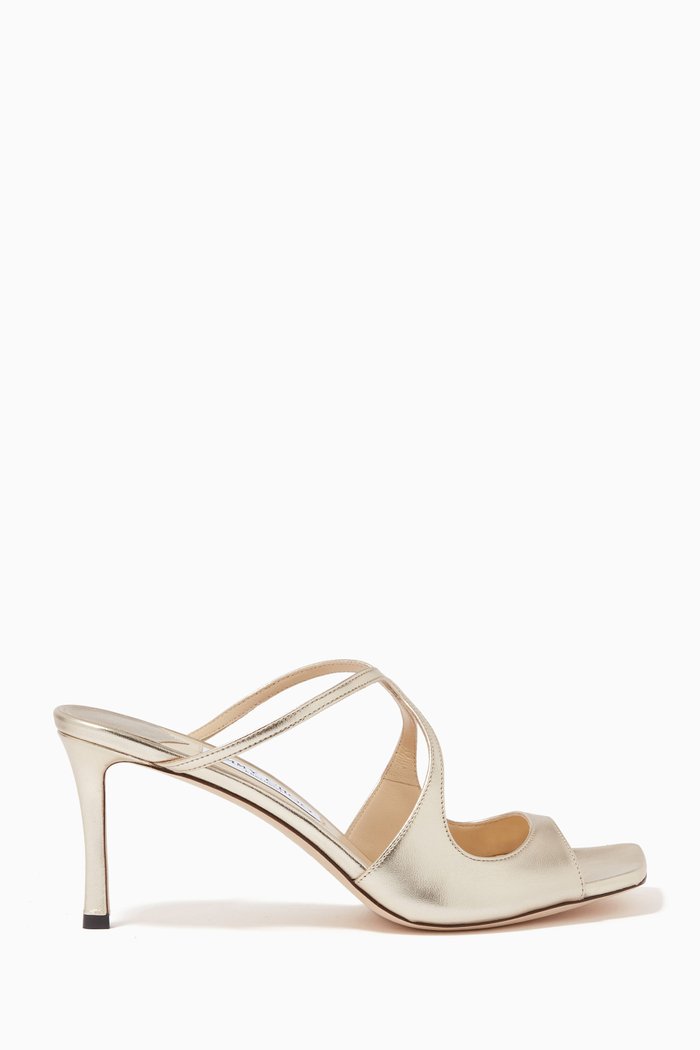 

Anise 75 Sandals in Metallic Leather, Silver
