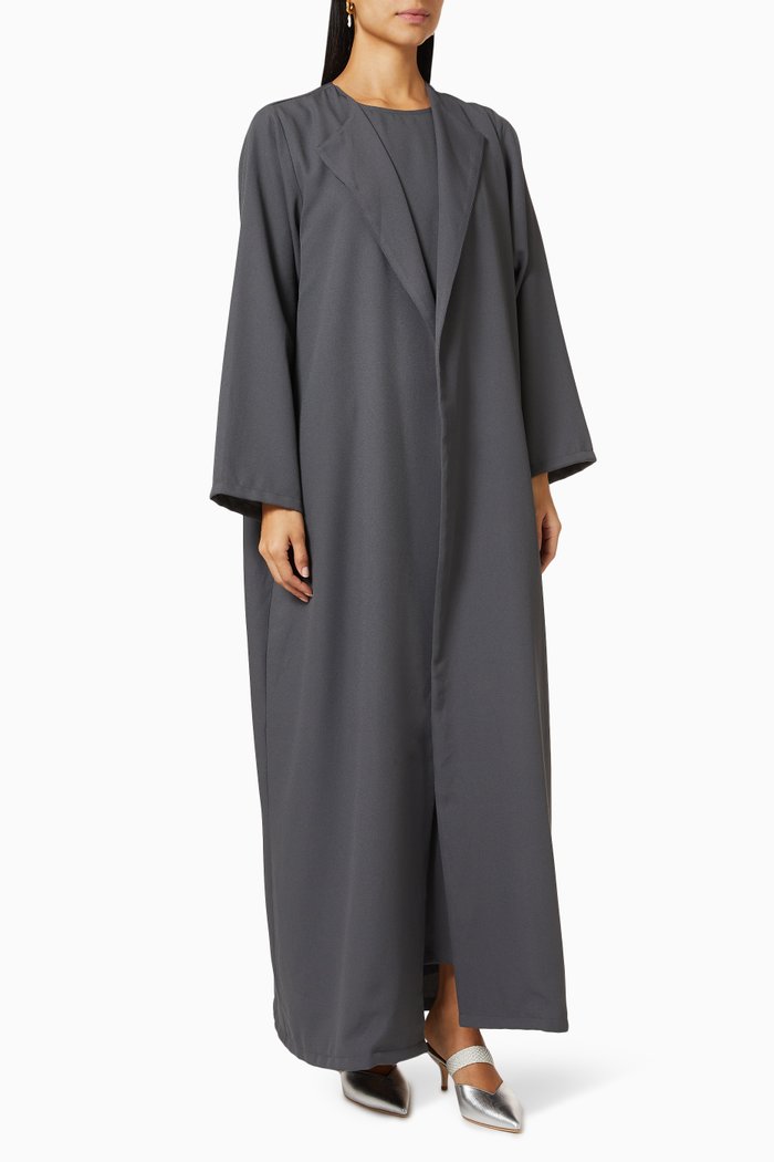 

Abaya Set in Crepe, Grey