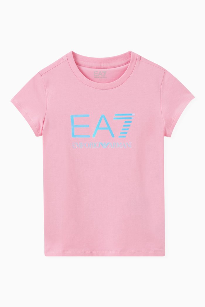 

EA7 Iridescent T-shirt in Cotton Jersey, Pink