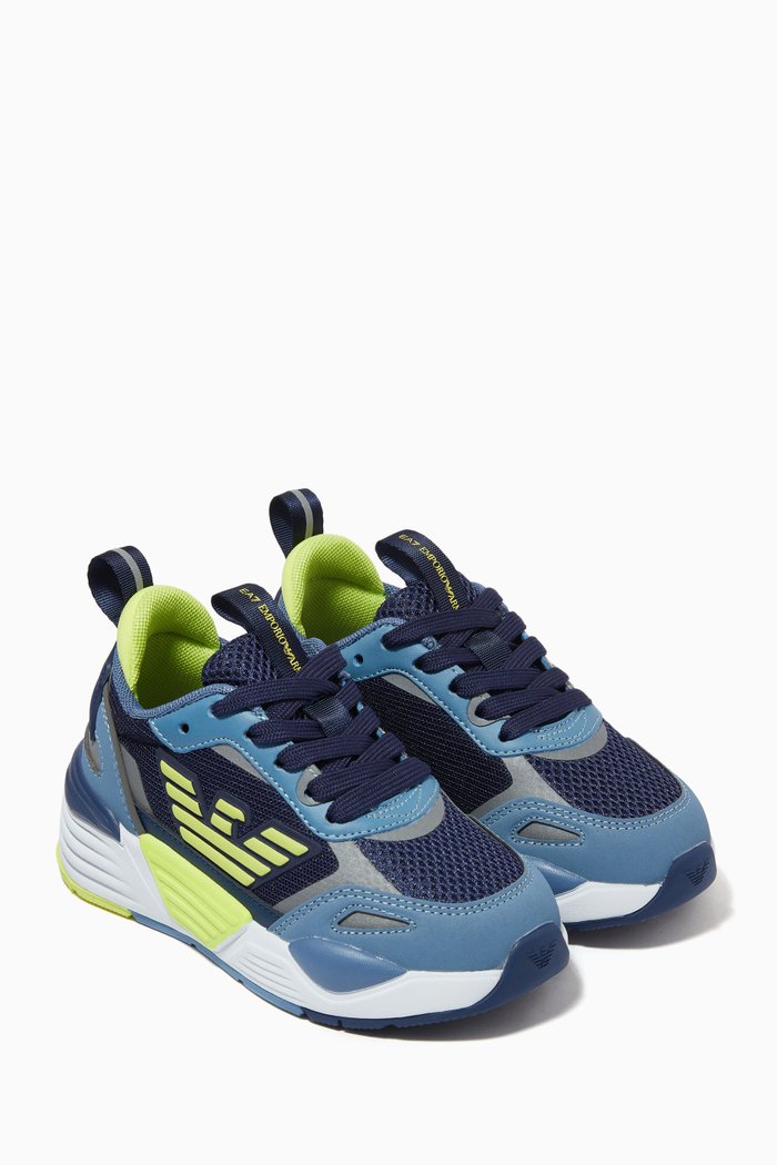EA7 Ace Runner Sneakers in Mesh, Blue