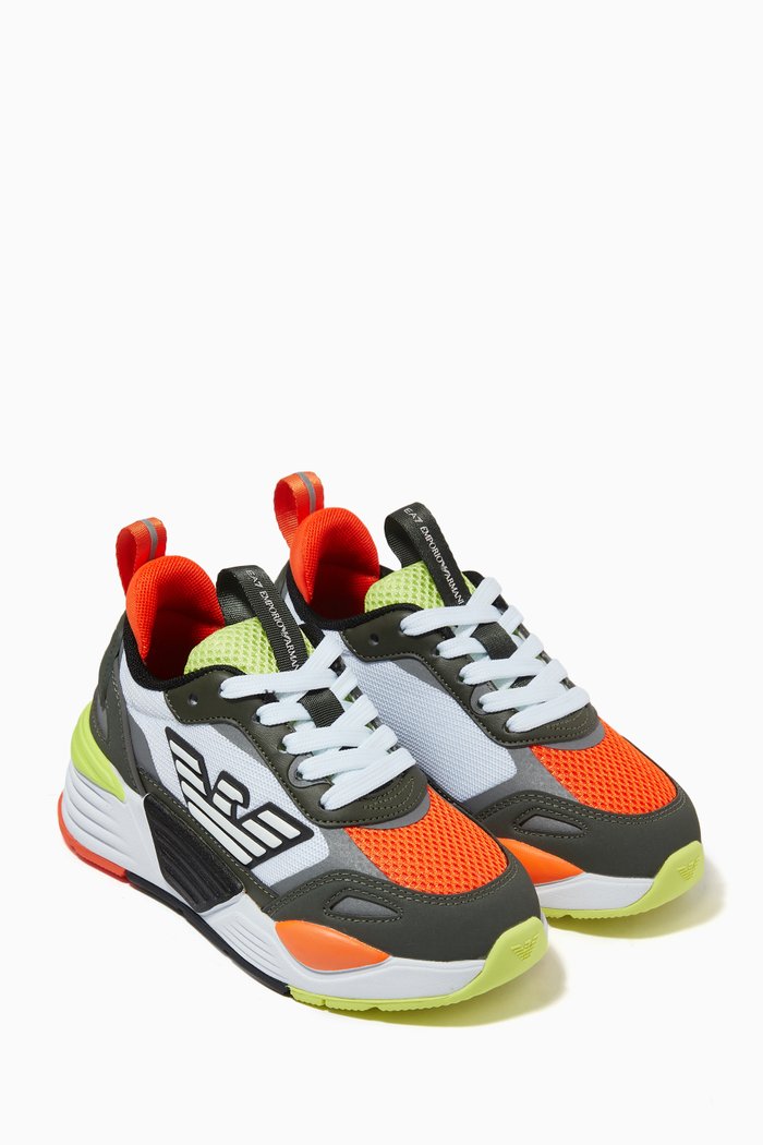 EA7 Ace Runner Sneakers in Mesh, Orange