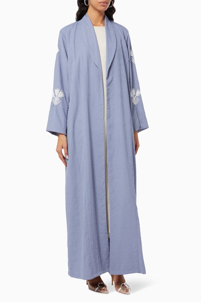

Bead Embellished Abaya, Blue