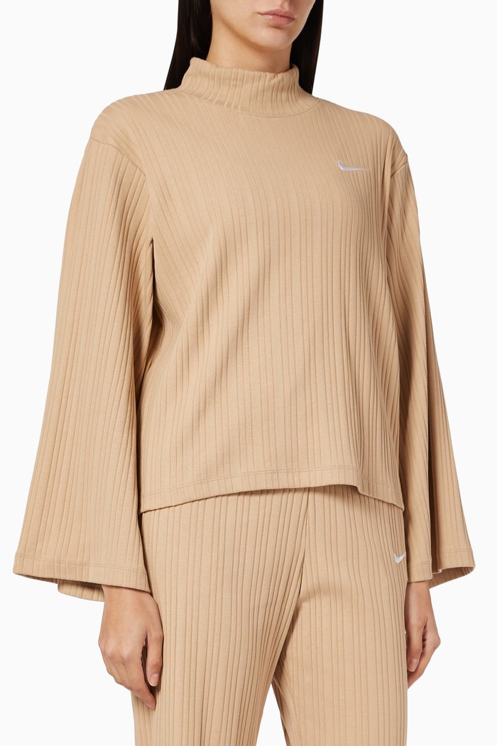 

Ribbed Top in Jersey, Neutral