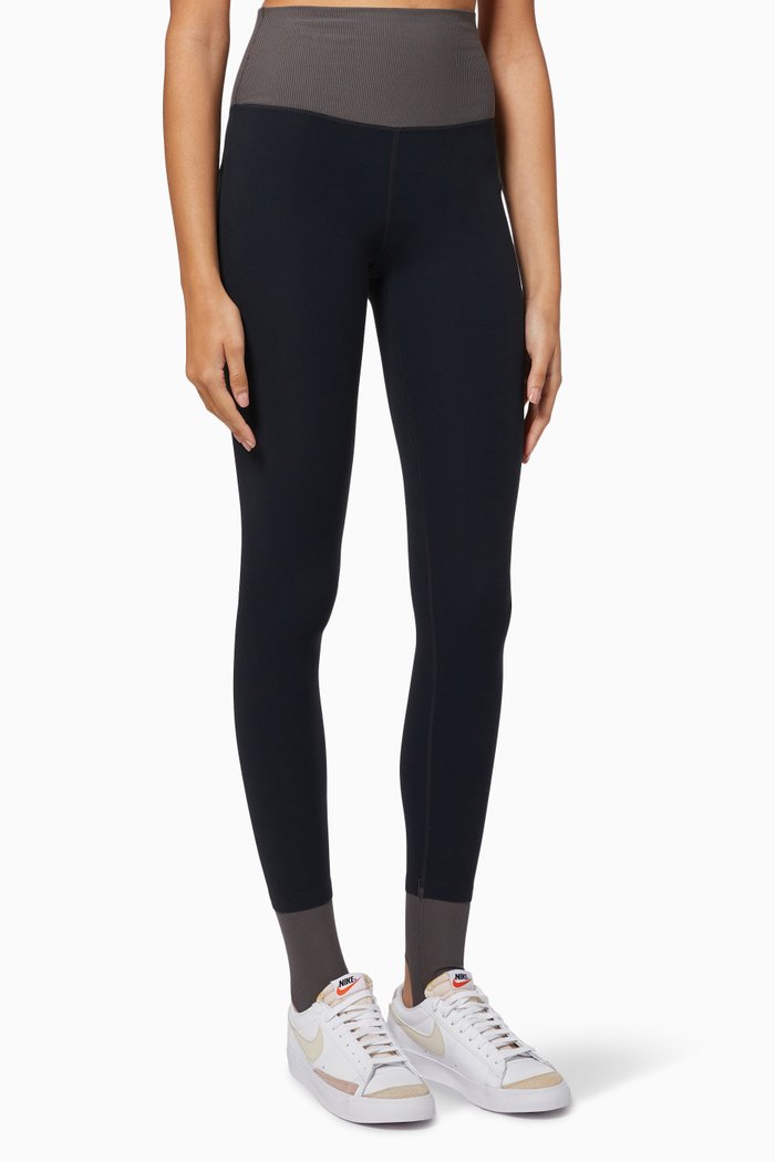 

Yoga Dri-FIT Luxe Colour-block Leggings, 7/8, Black