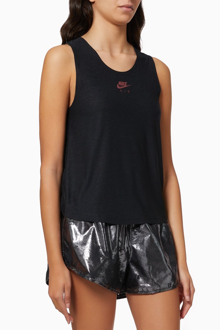 Nike Air Dri Fit Tank Top in Jersey, Black