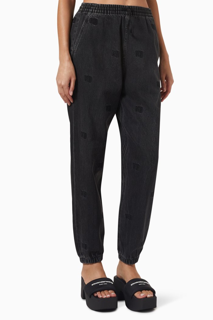

Logo-embroidered Sweatpants in Denim, Grey