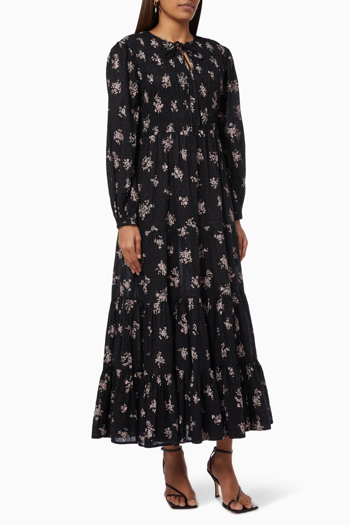 

Lori Maxi Dress in Cotton, Black
