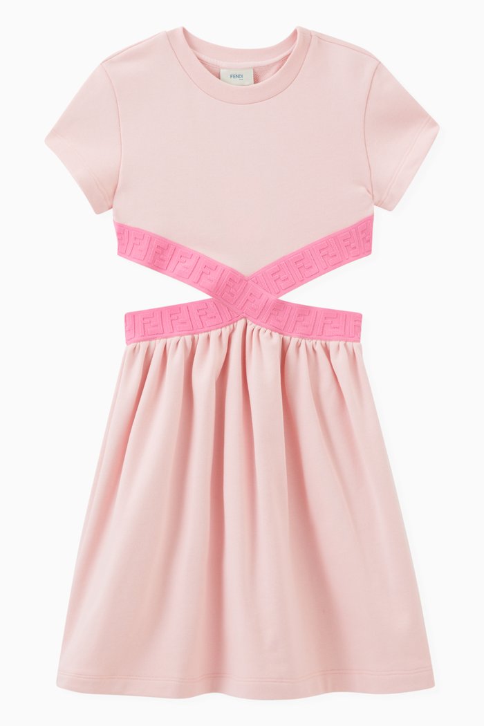 

Crossed Waistband Dress, Pink