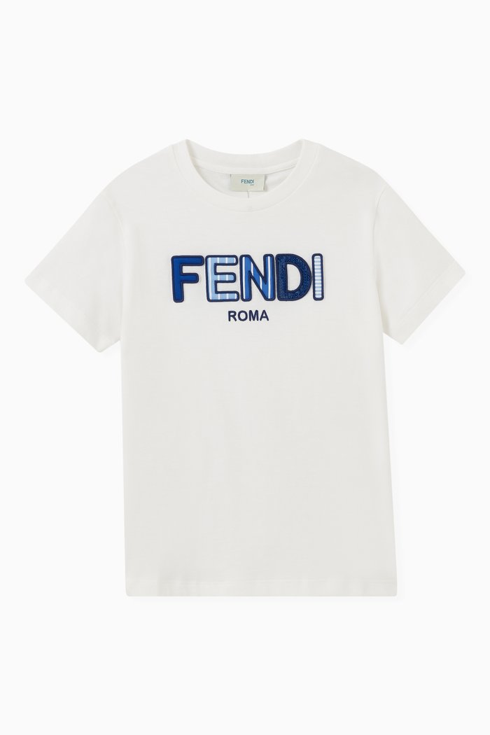 

Logo Patch T-shirt in Cotton Jersey, White