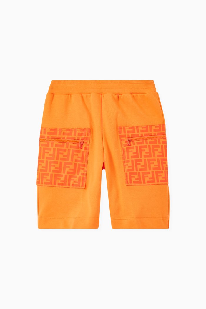 

FF Pockets Shorts in Cotton, Orange