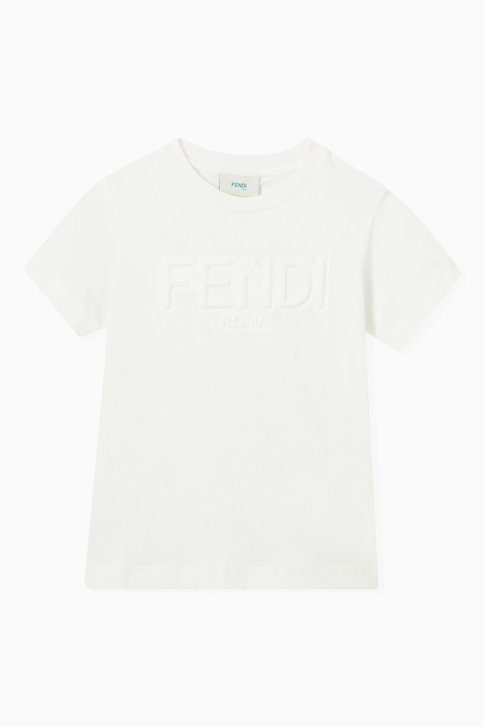 

Embossed Logo T-Shirt in Cotton Jersey, White