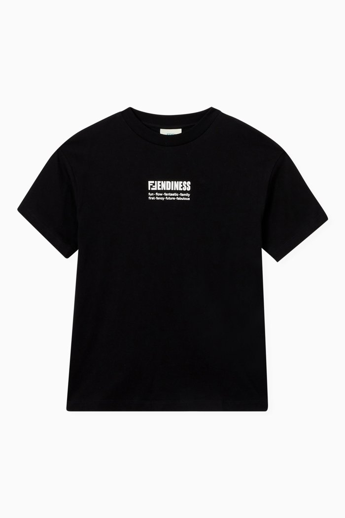 

Fendiness Print T-shirt in Cotton, Black