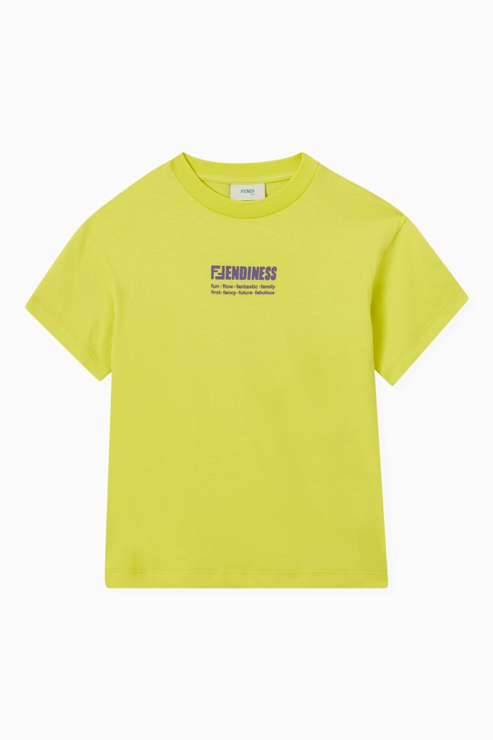 

Fendiness Print T-shirt in Cotton, Yellow