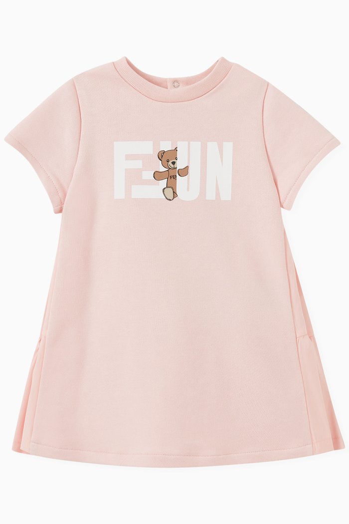 

Logo Dress in Cotton, Pink