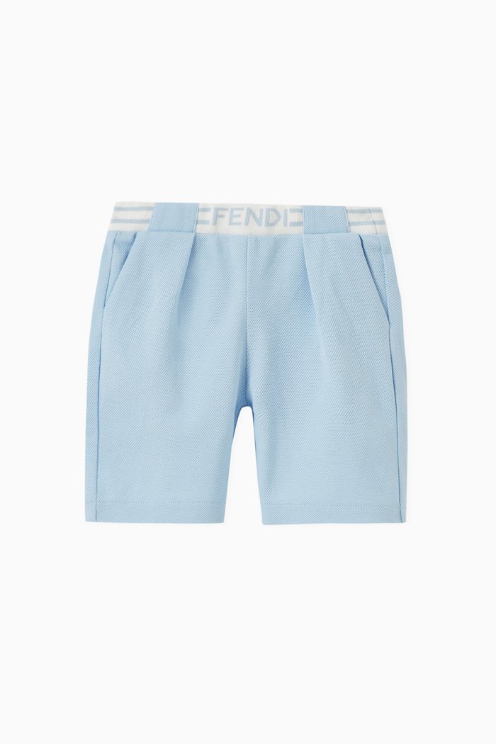 

Logo Waist Shorts in Cotton, Blue