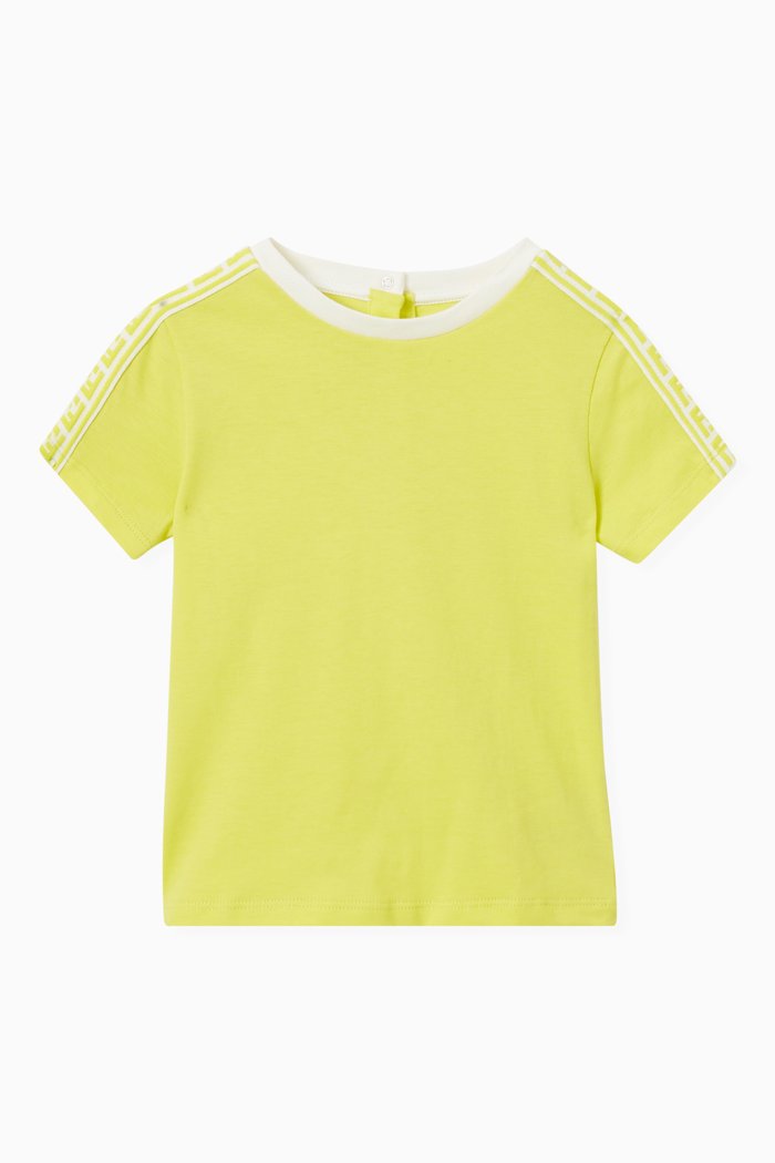 

FF Logo Tape T-shirt in Cotton Jersey, Yellow