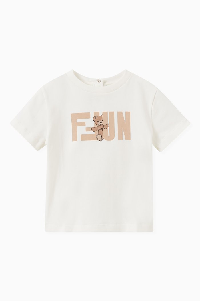 

Comic Logo Print T-shirt in Cotton, White