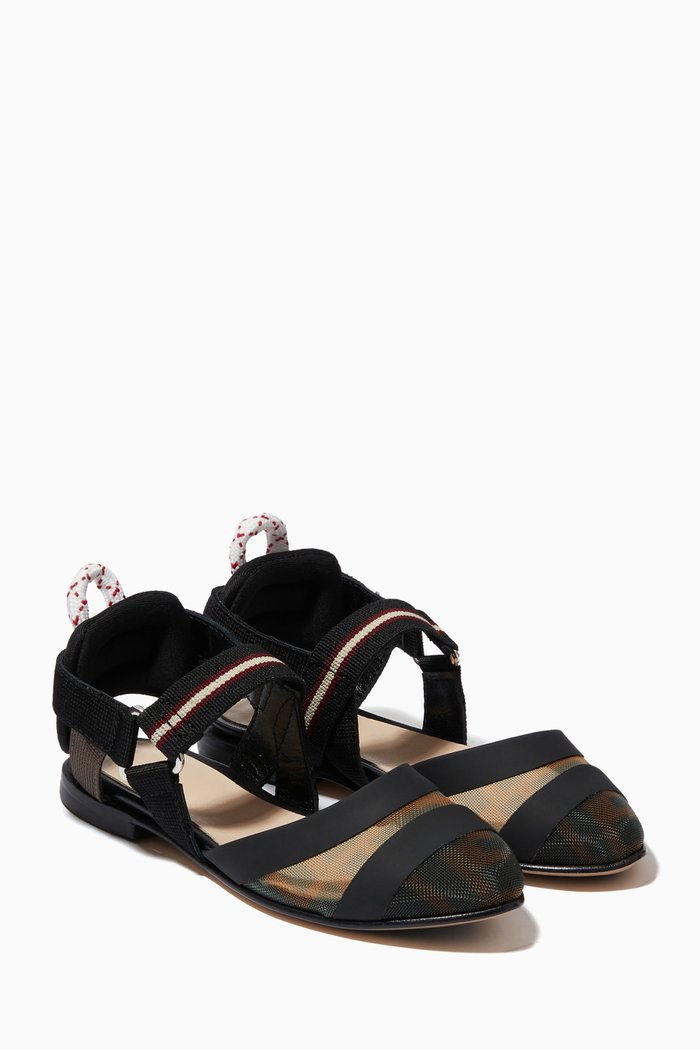 

Slingback Ballerinas in FF Mesh, Black