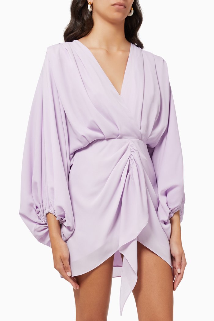 Capin Melao Dress in Crepe, Purple