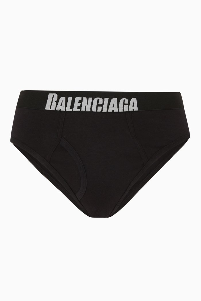 

Logo Briefs in Cotton Jersey, Black