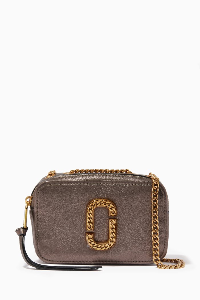 The Glam Shot 17 Crossbody Bag in Metallic Leather