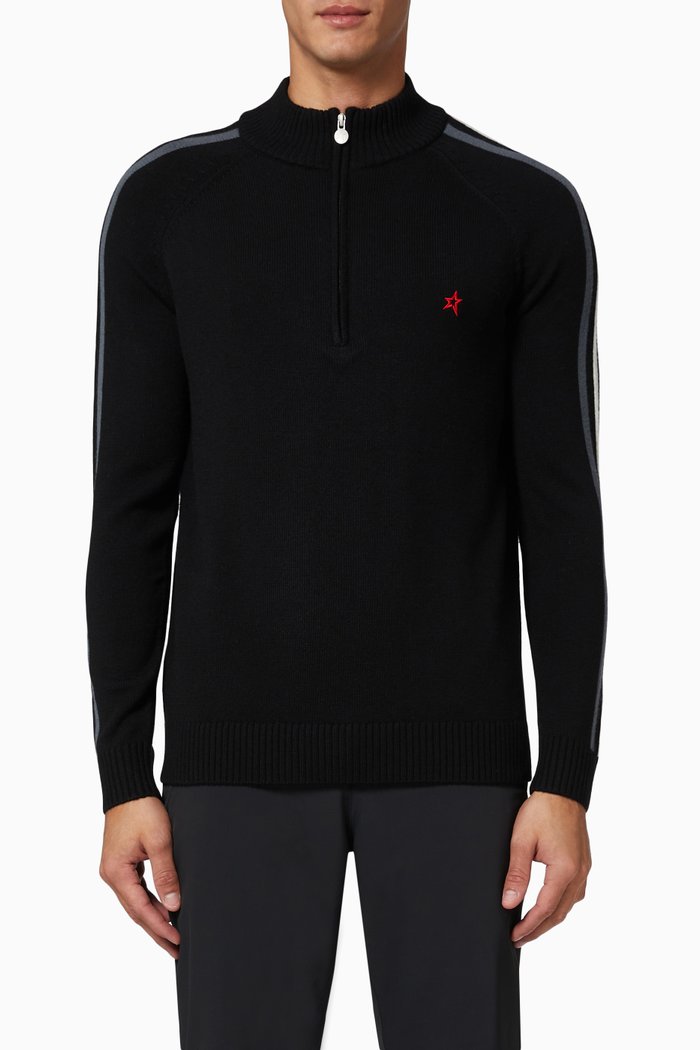 

La Tour IV Sweater in Merino Wool Knit, Black