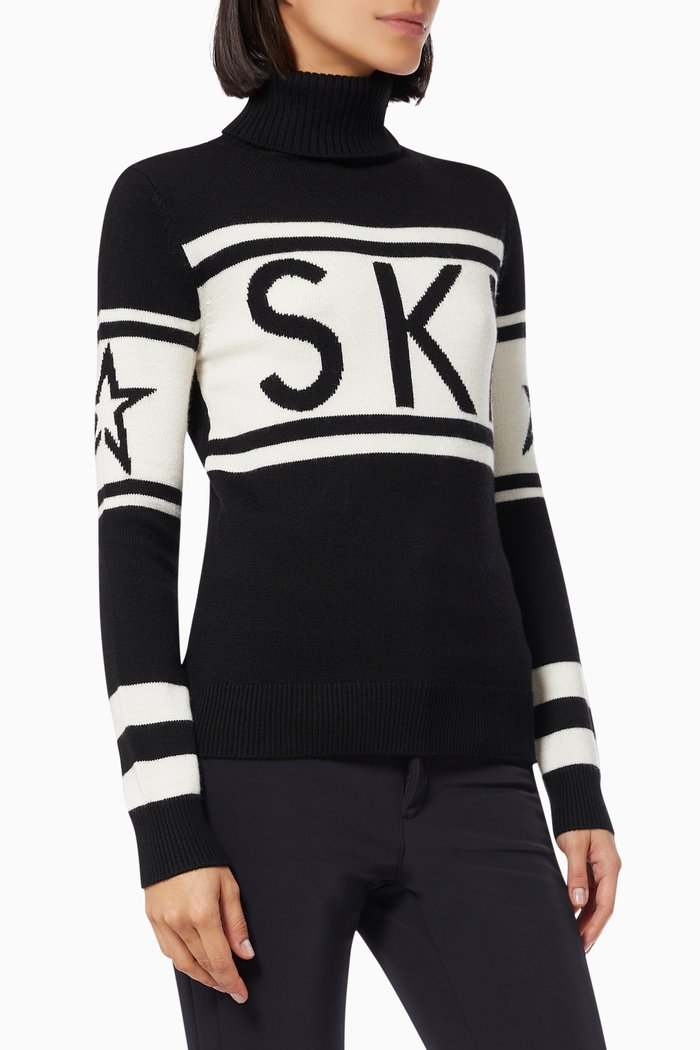 

Schild Sweater in Merino Wool Knit, Black