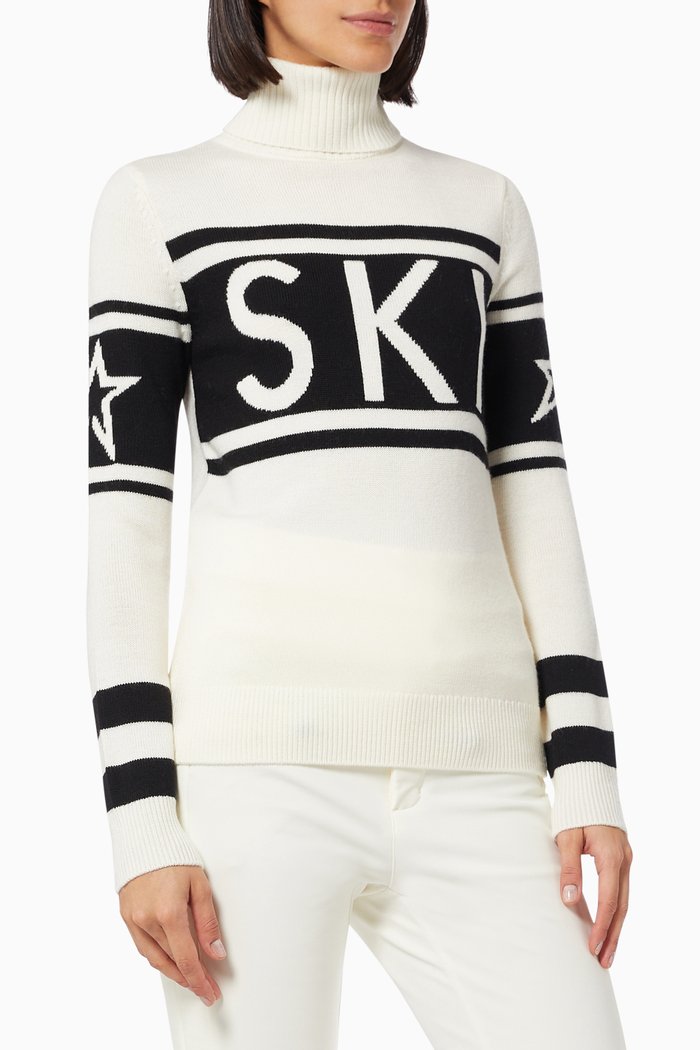 

Schild Sweater in Merino Wool Knit, White