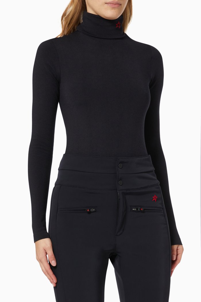 

Base Bodysuit in Stretch Cotton Blend, Black