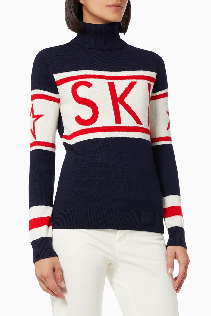 

Schild Sweater in Merino Wool Knit, Blue