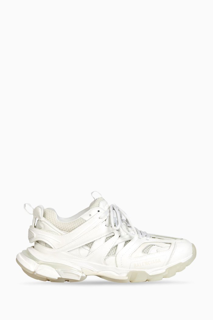 

Track Sneakers in Mesh & Nylon, White