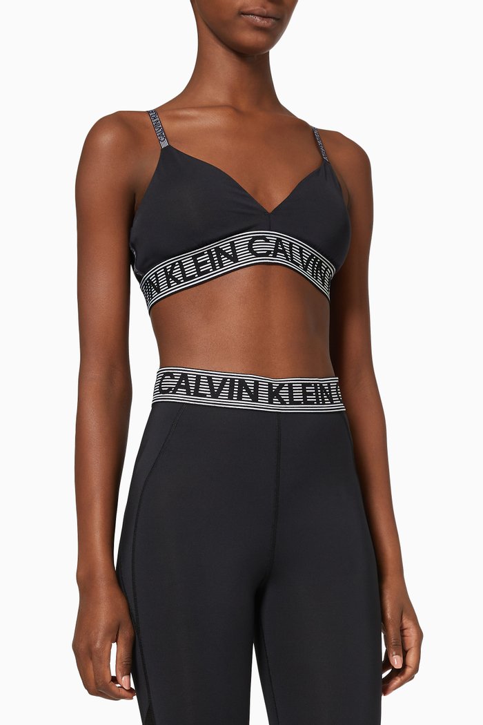 

Low Support Sports Bra in Tech Polyester, Black