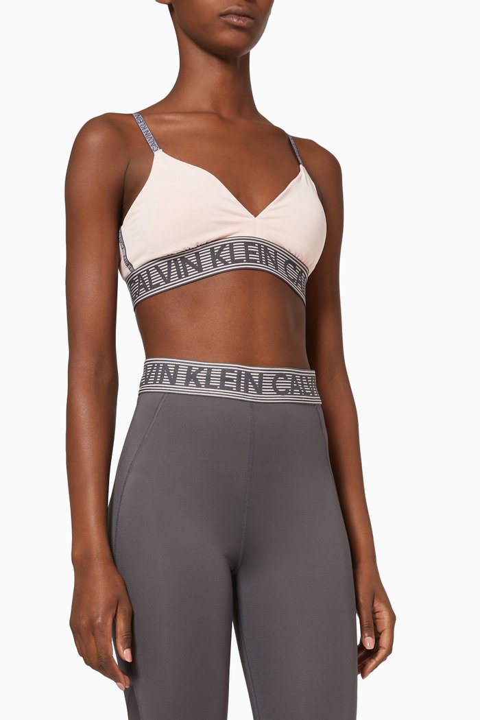

Low Support Sports Bra in Tech Polyester, Pink