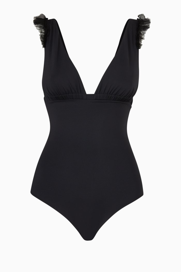 

Silky Wings Vintage Swimsuit, Black