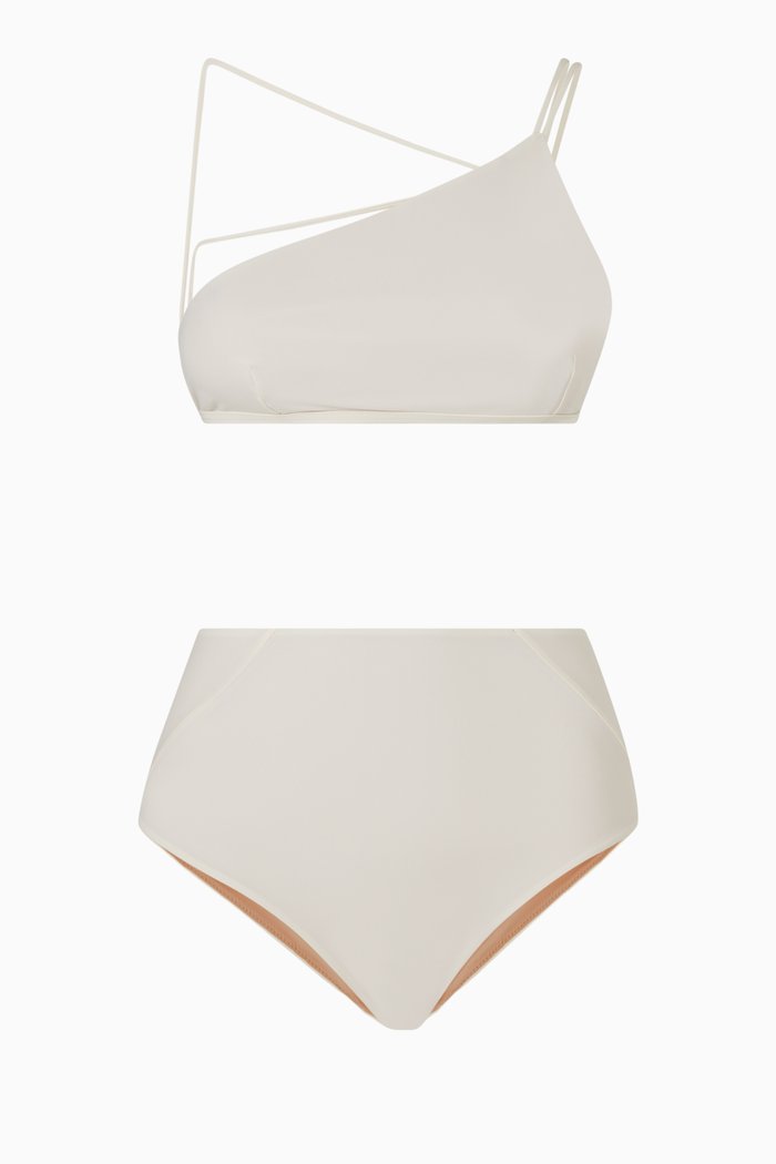 

Elevated Essentials Asymmetrical Bikini Set, Neutral
