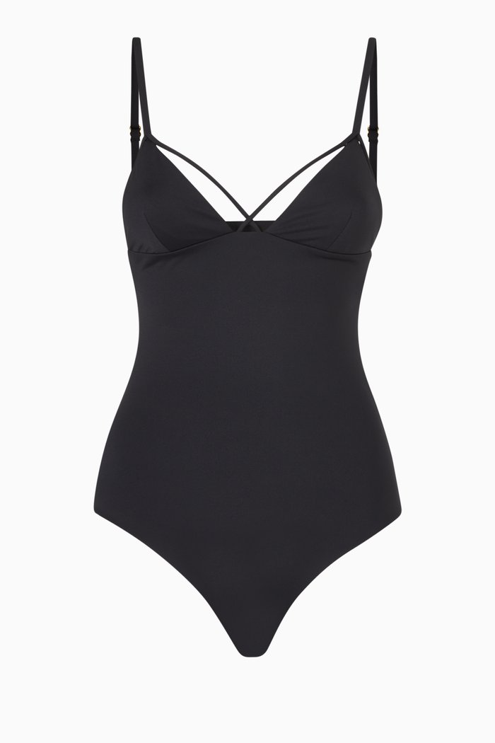 

Elevated Essentials Triangle Swimsuit, Black