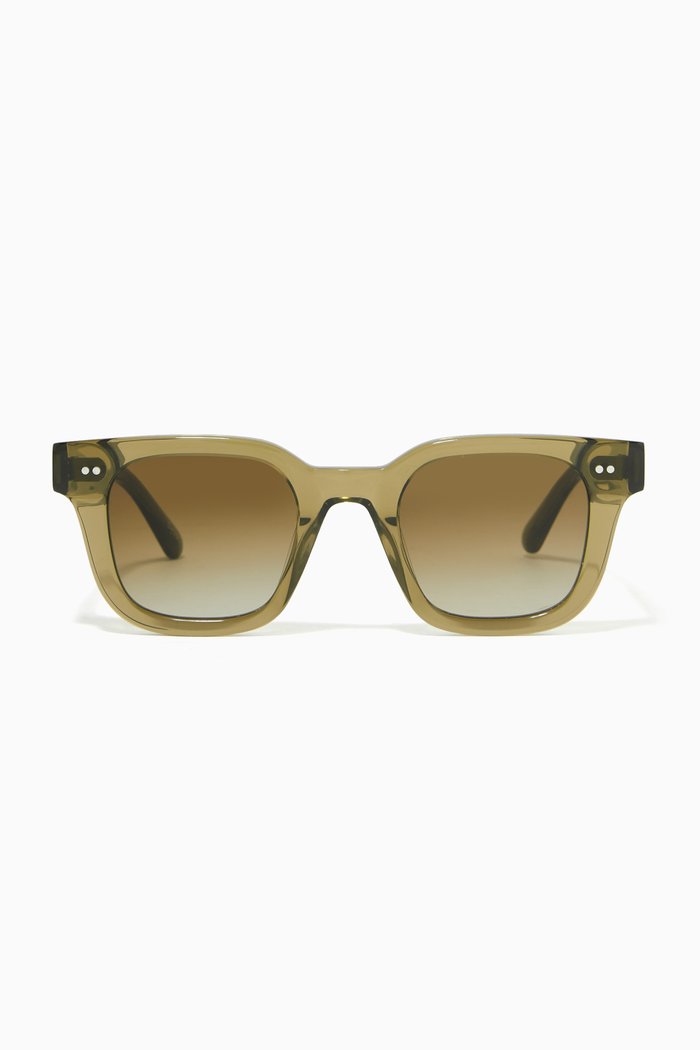 

04 Rectangular Sunglasses, Green