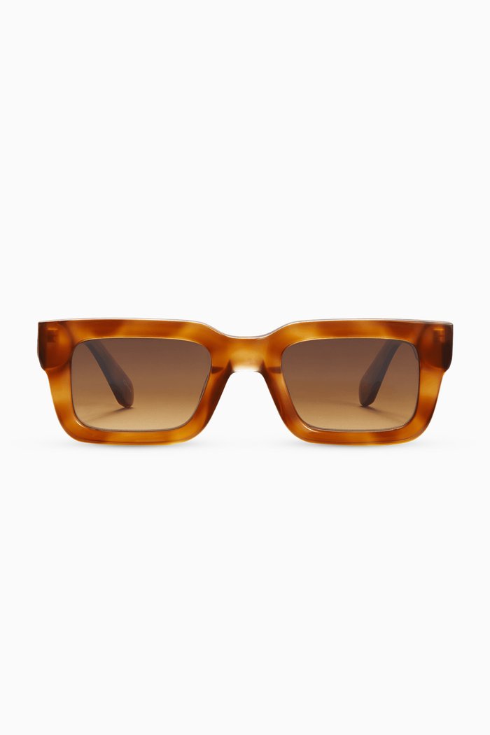 

05 Semi-rectangular Sunglasses, Brown