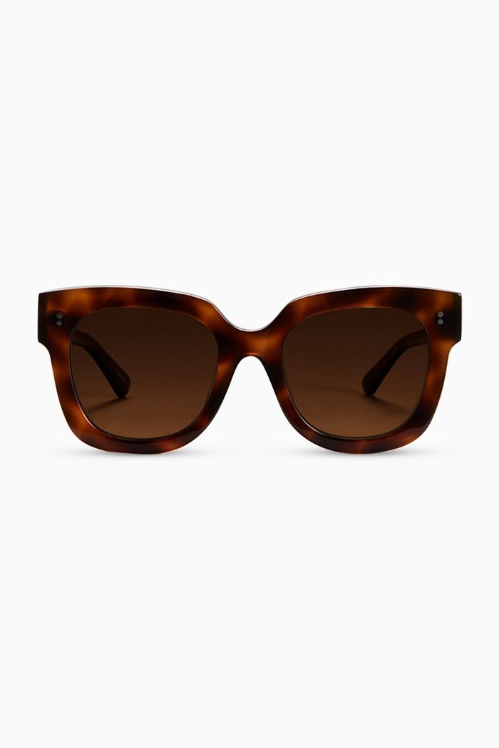 

08 Oversized D-shaped Sunglasses, Brown