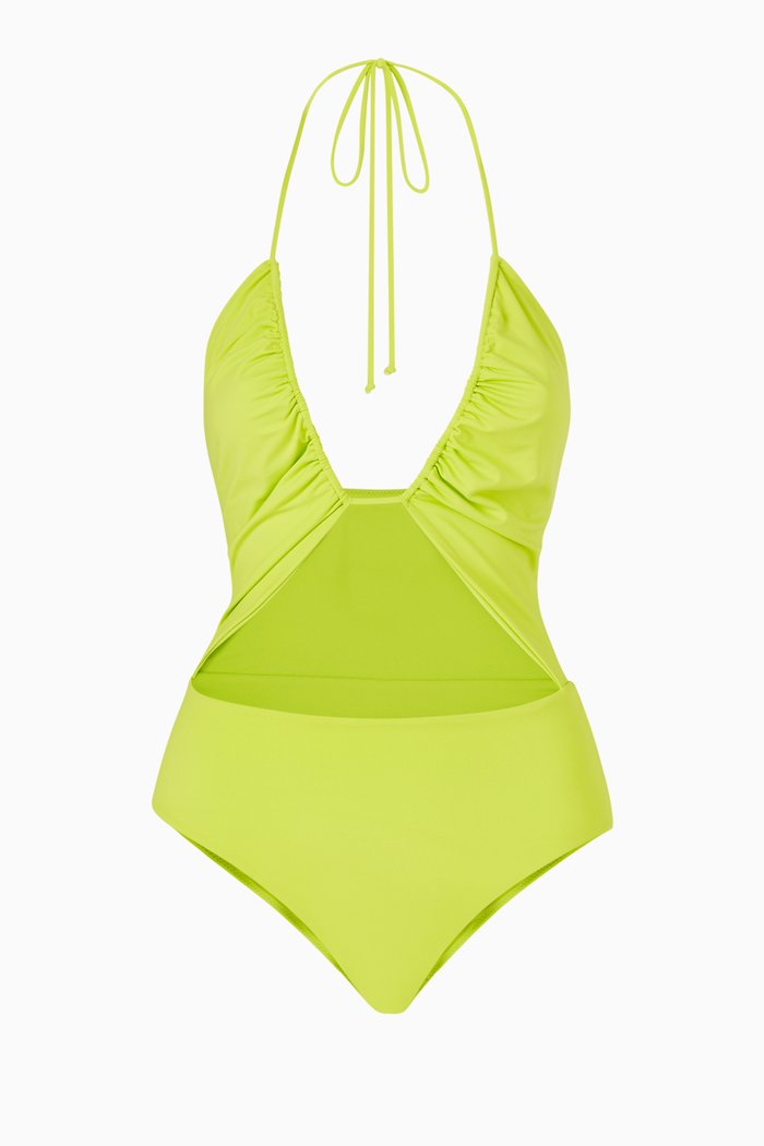 

Elevated Essentials Cutout Swimsuit, Yellow