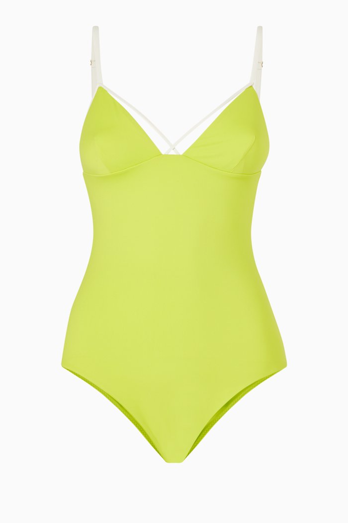 

Elevated Essentials Triangle Swimsuit, Yellow