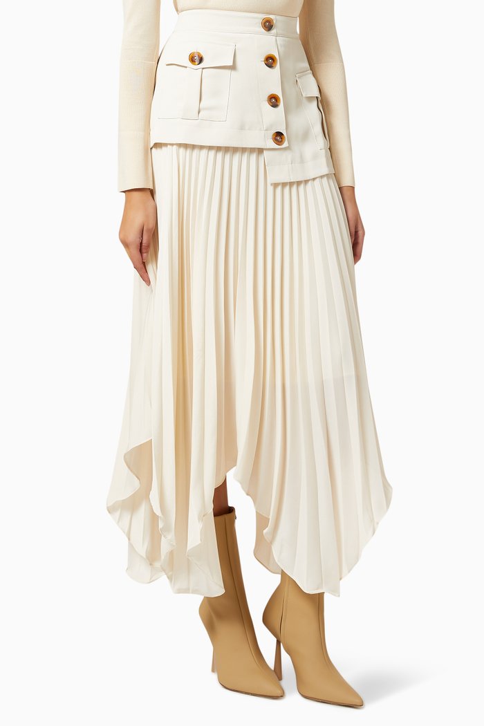

Progressive Skirt in Crepe & Chiffon, Neutral