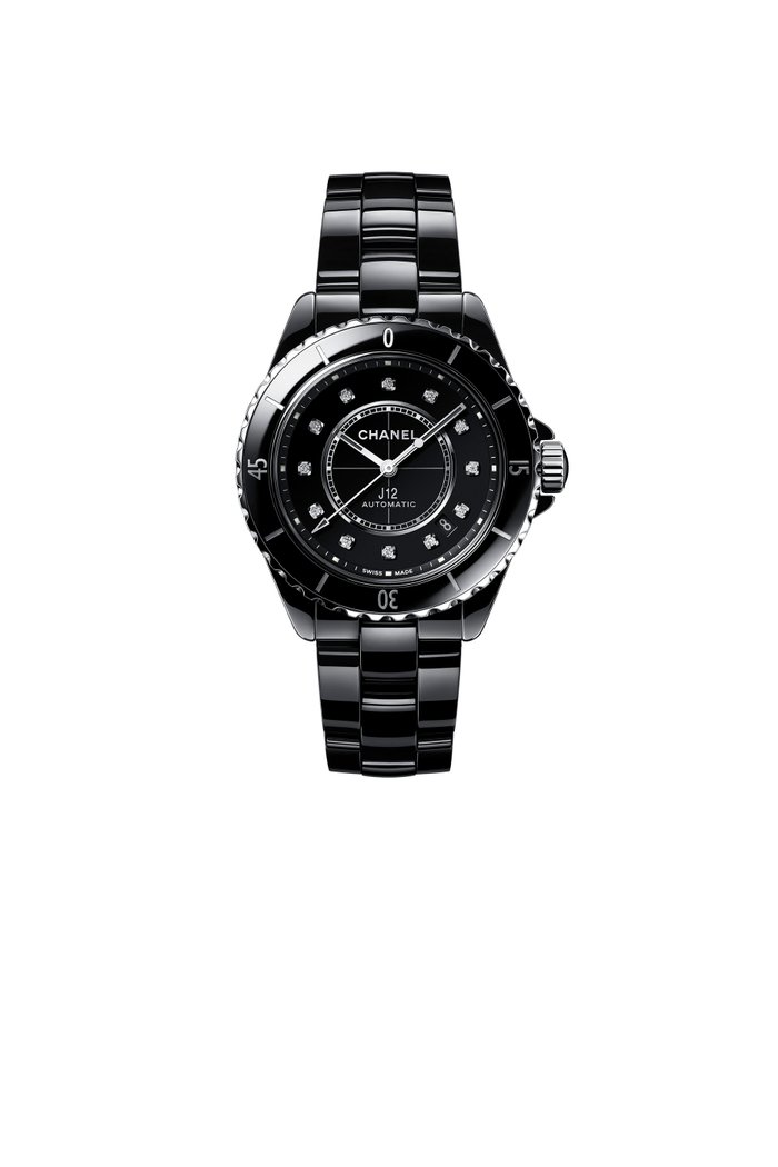 

Black highly resistant ceramic and steel, diamond indicators