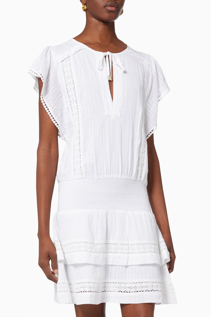 

Georgie Embroidered Dress, White