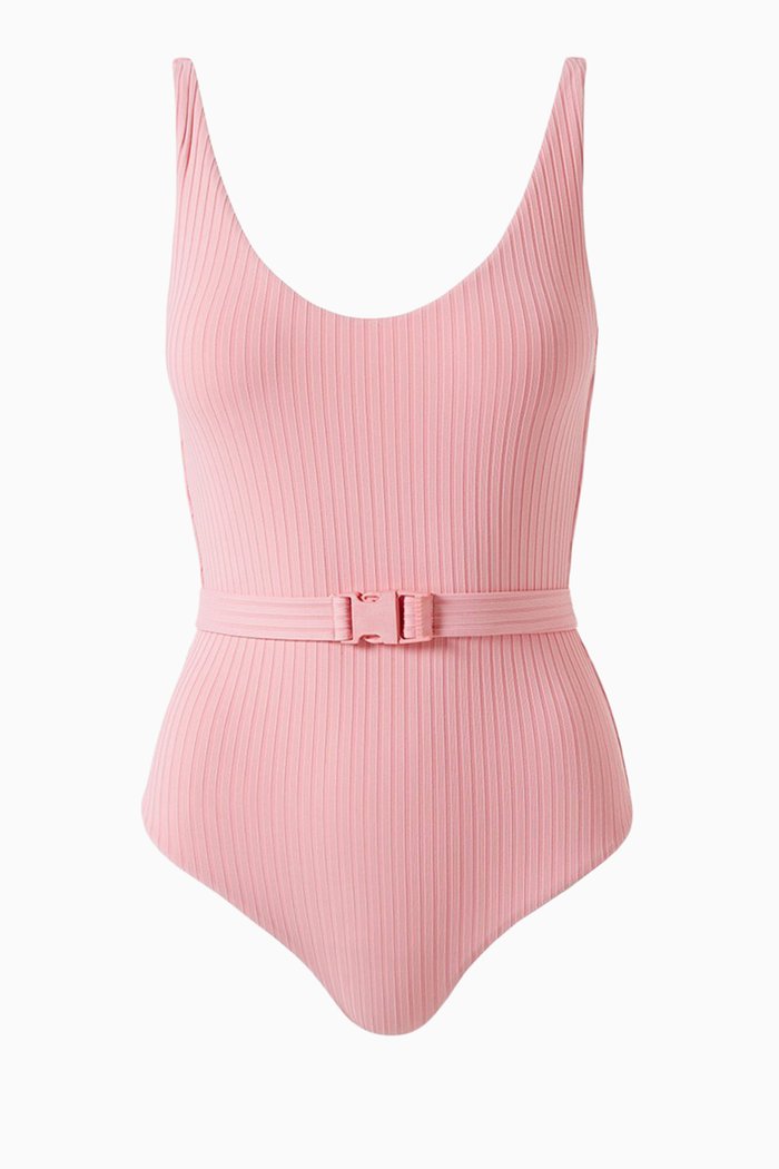 

St Tropez Ribbed Swimsuit, Pink