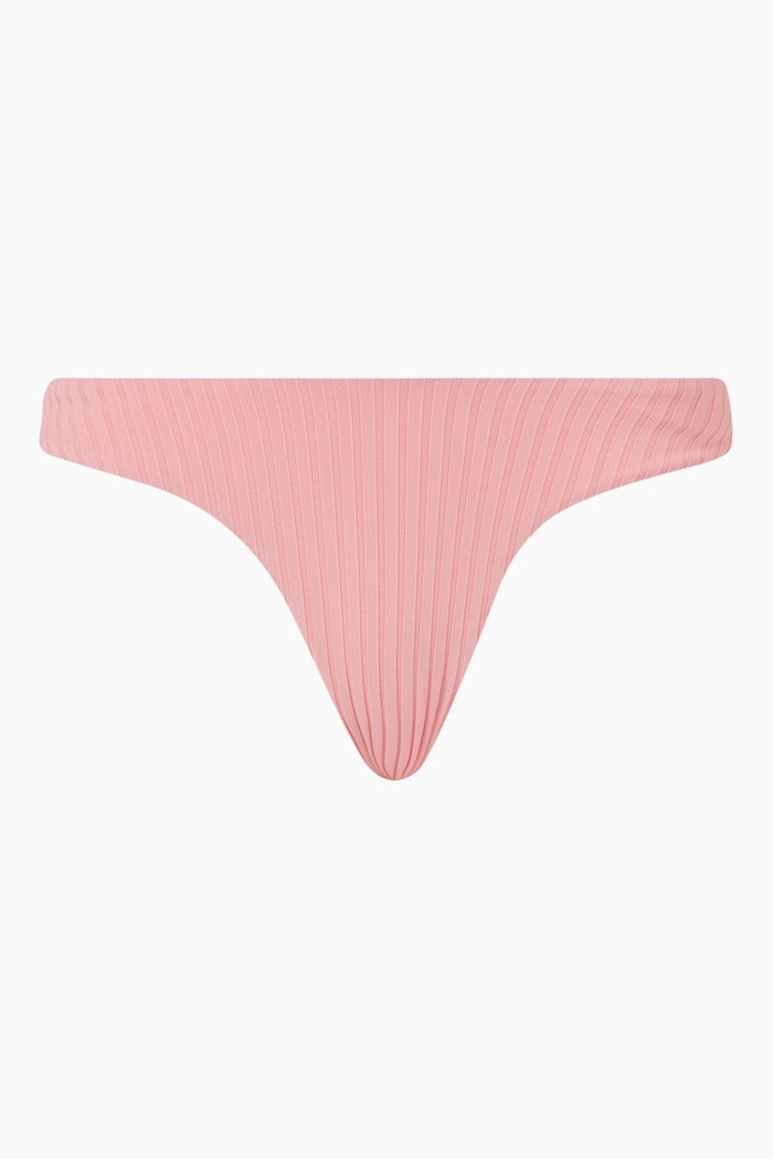 

Toulouse Ribbed Bikini Bottoms, Pink